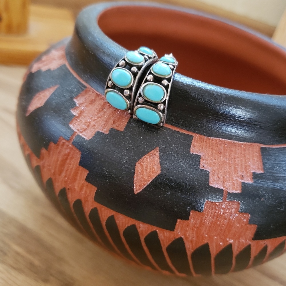 Turquoise Hoop Earrings